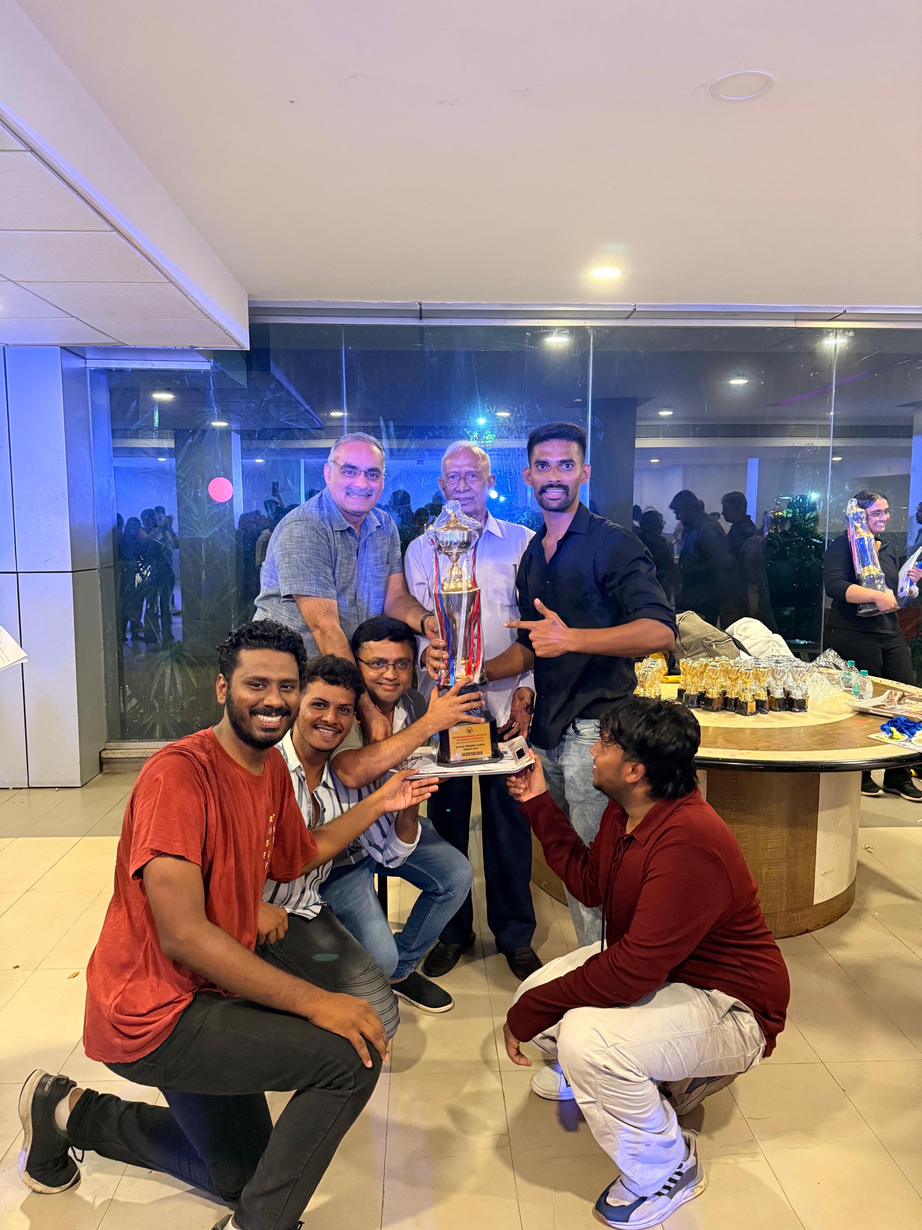 Men's cricket team lined up