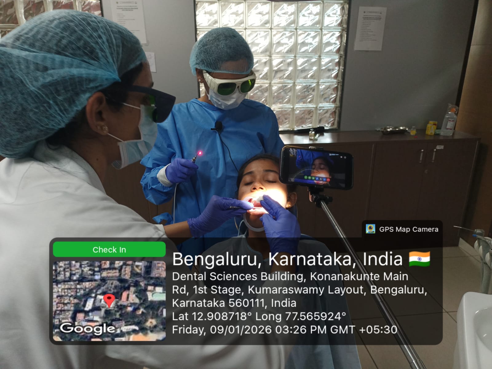 Live demonstration of laser depigmentation on a patient