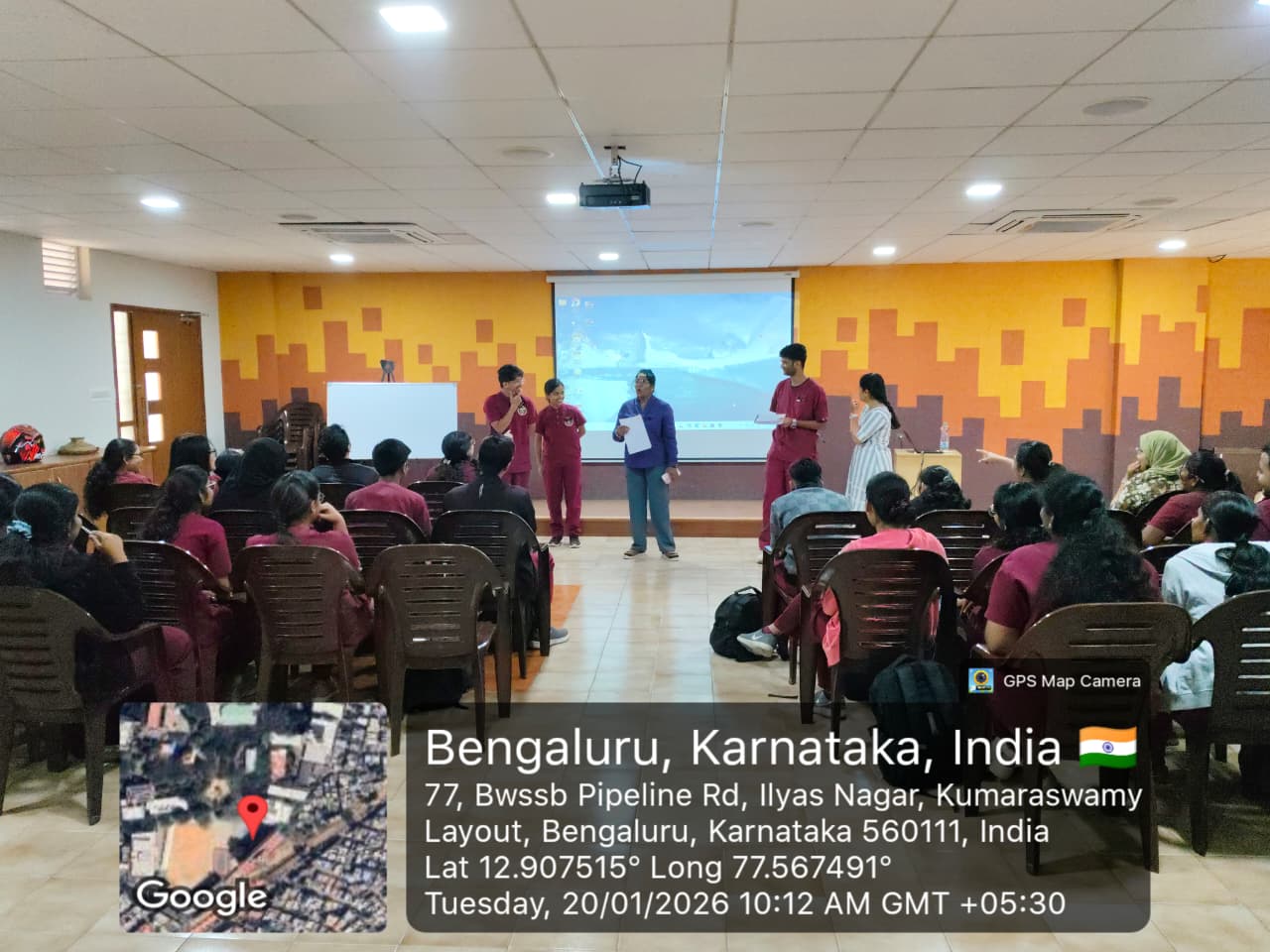 Speaker leading activities on Stress Management with students