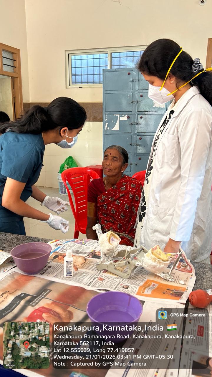 Group photo of the dental team and patients at the Prosthodontist Day camp.