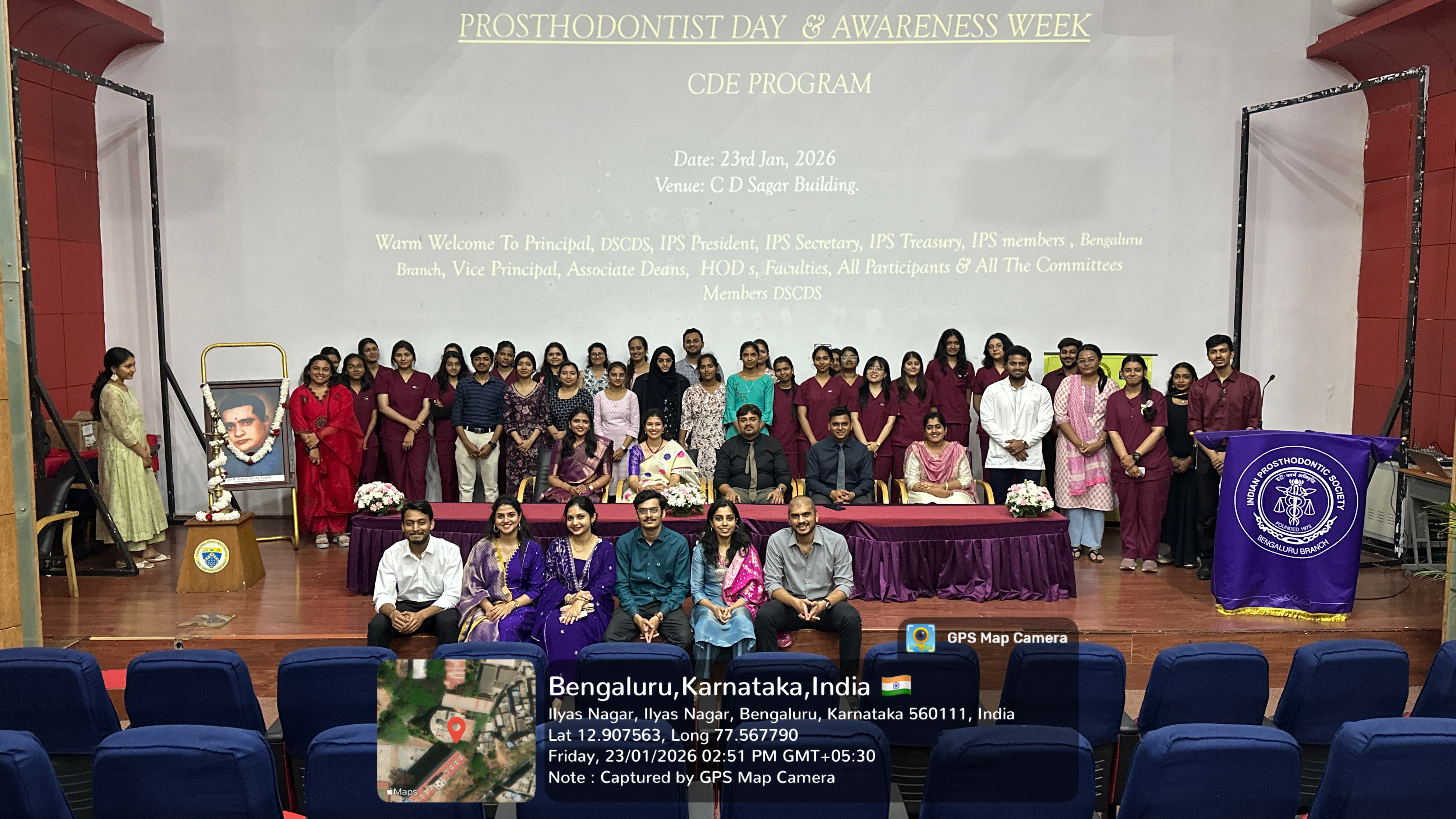 Group photograph of participants and faculty at the Prosthodontist Day & Awareness Week CDE Program