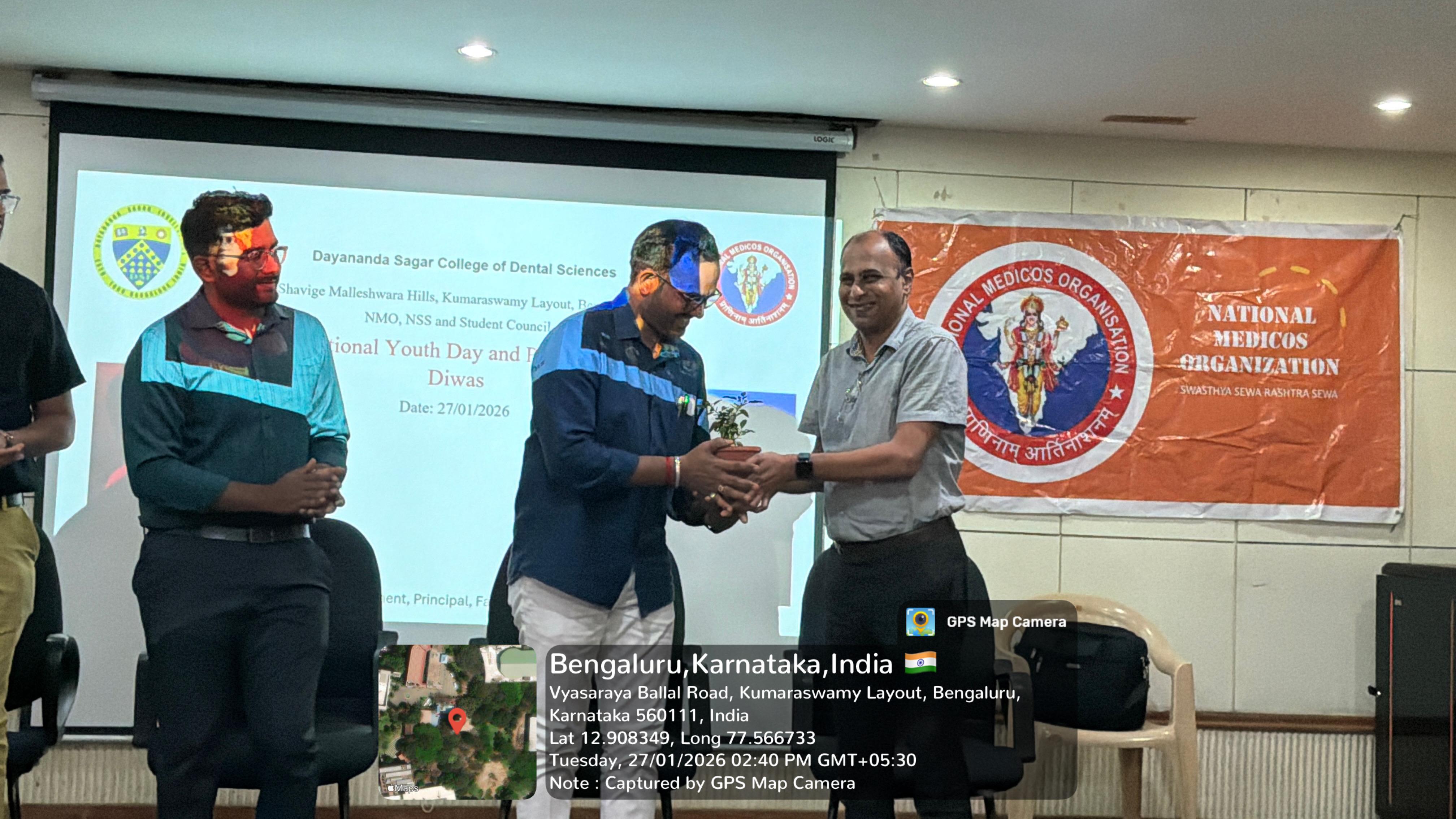 NMO Member Secretary, Dr. Ashok HK welcoming the gathering and Chief Guest