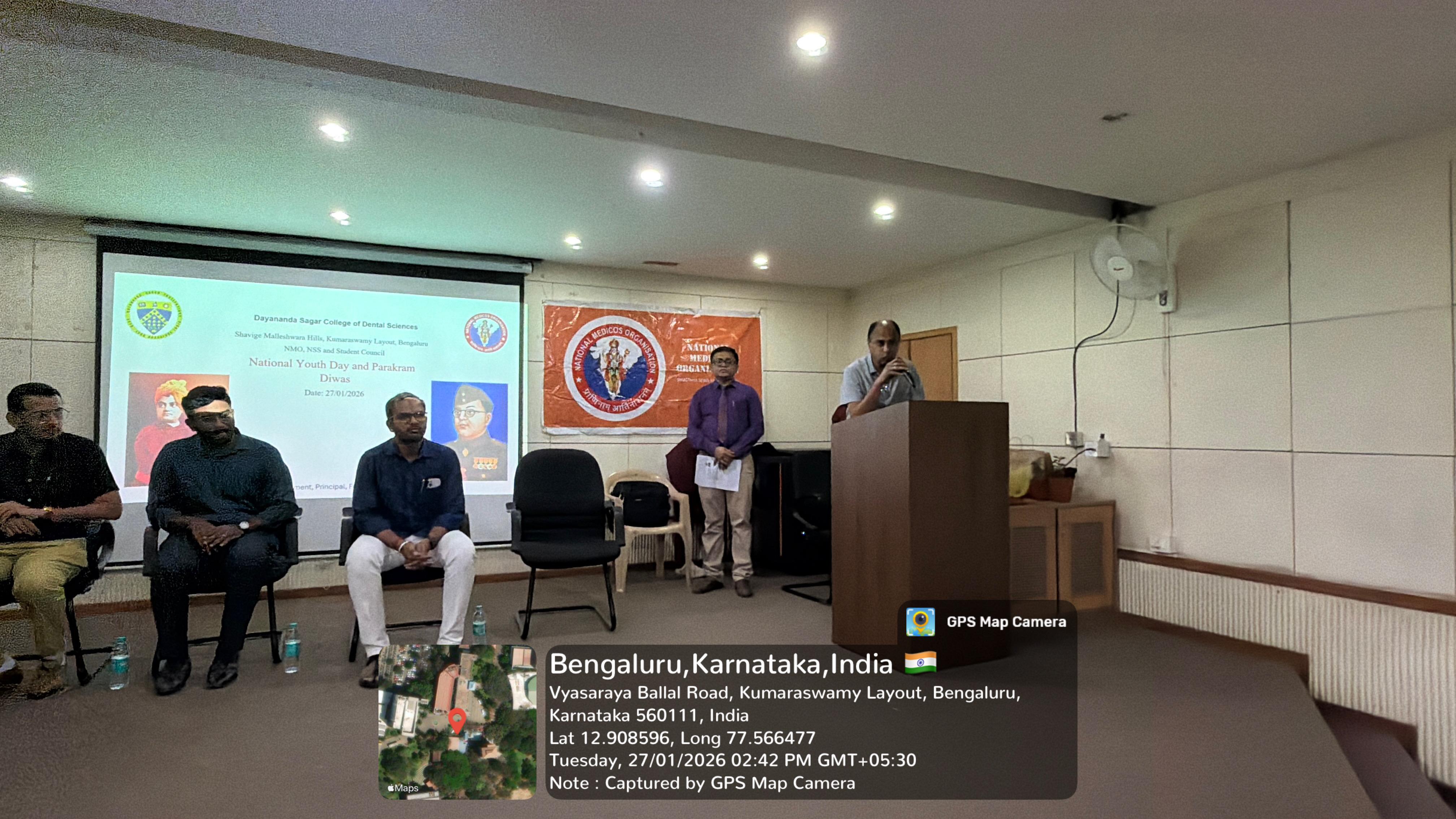 Dr Venkat Subramanyam welcoming NMO representative Mr Hemanth