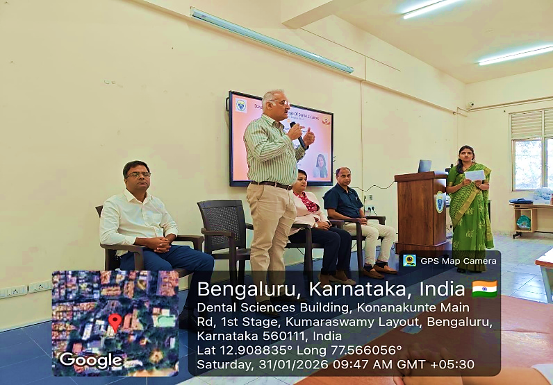 Dr. Hemanth M, Principal, addressing the gathering